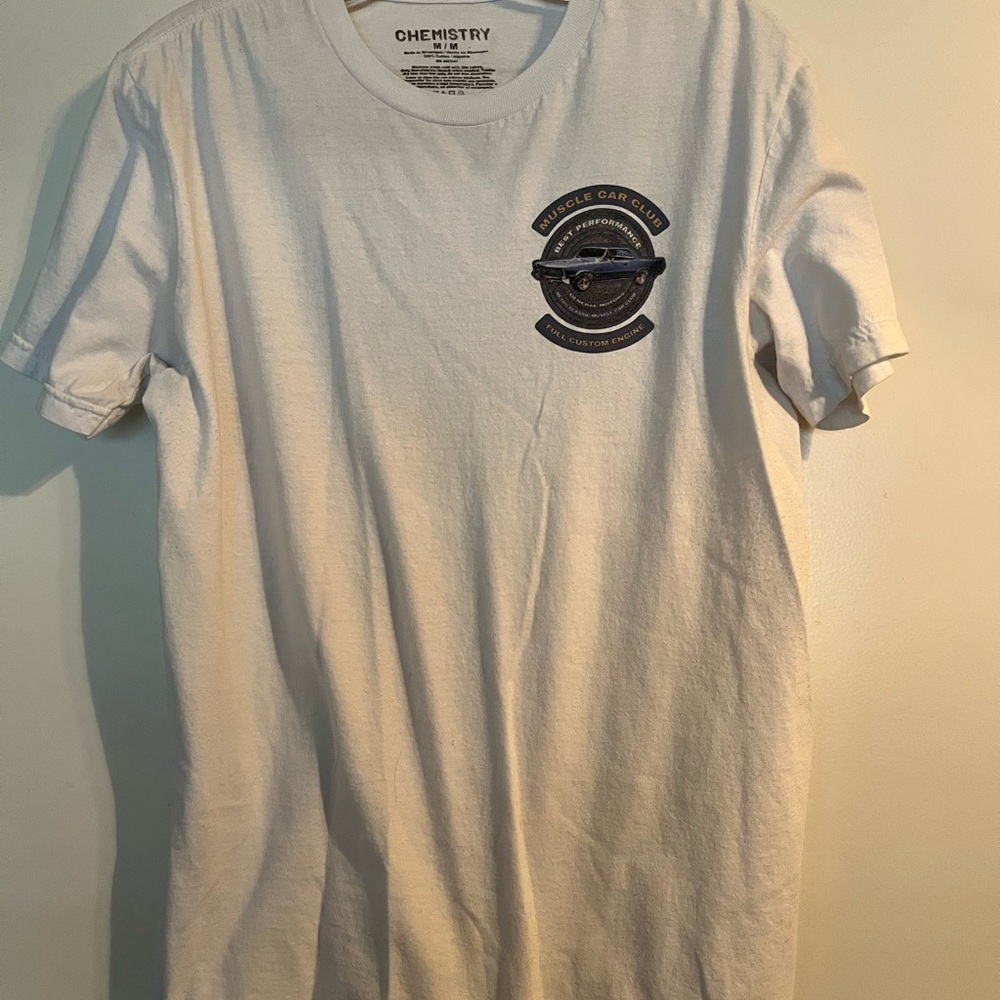 Chemistry White Short Sleeve Tee with Logo